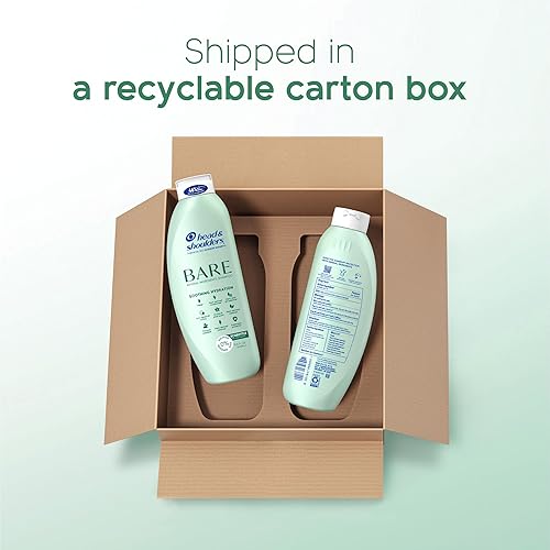 Miniatura 5 de Head & Shoulders BARE Champú anticaspa, sin sulfato, ingredientes mínimos, champú anticaspa, hidratación relajante, botellas ecológicas con menos
