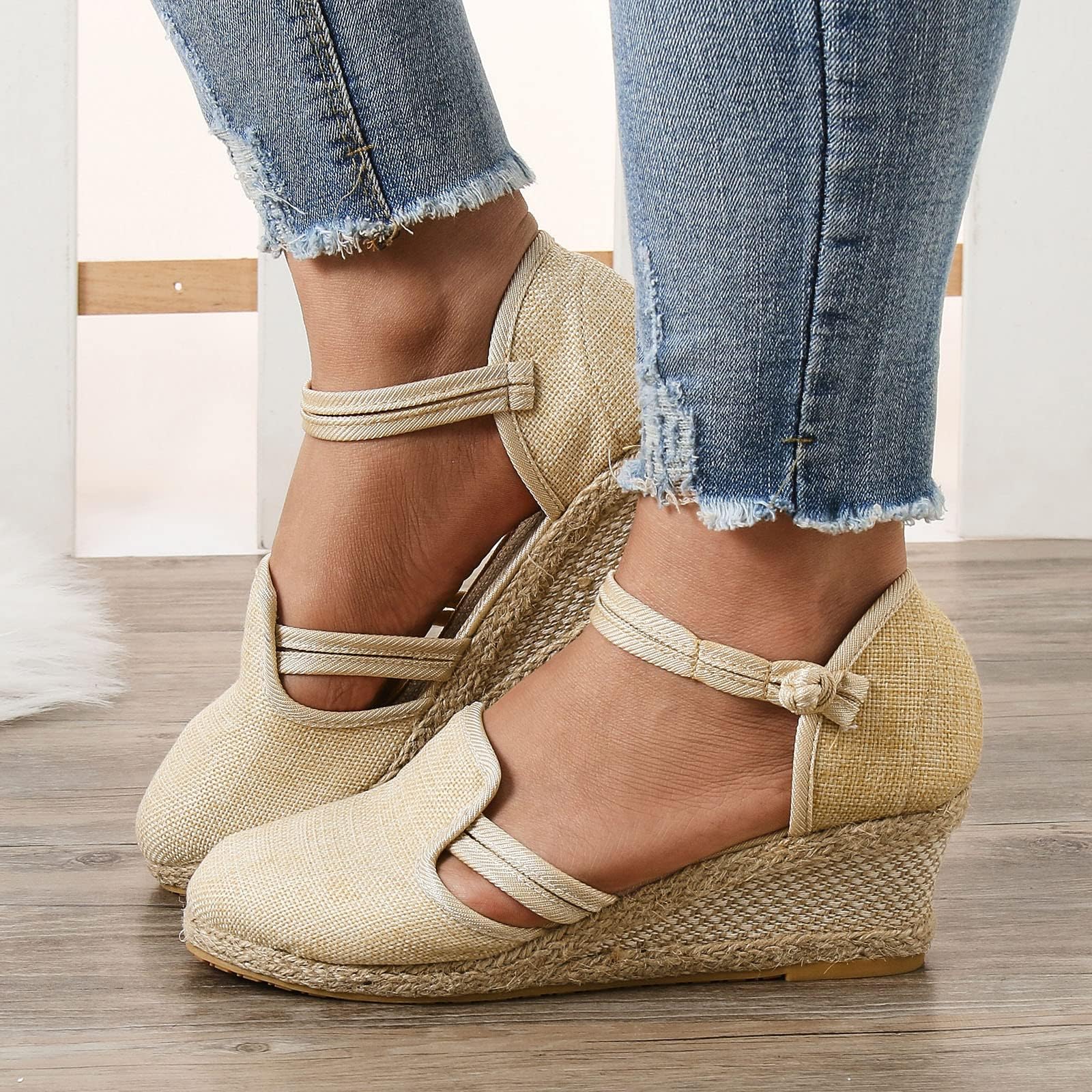 Women's Closed Toe Sandals Closed Toe Espadrille Wedges FREE