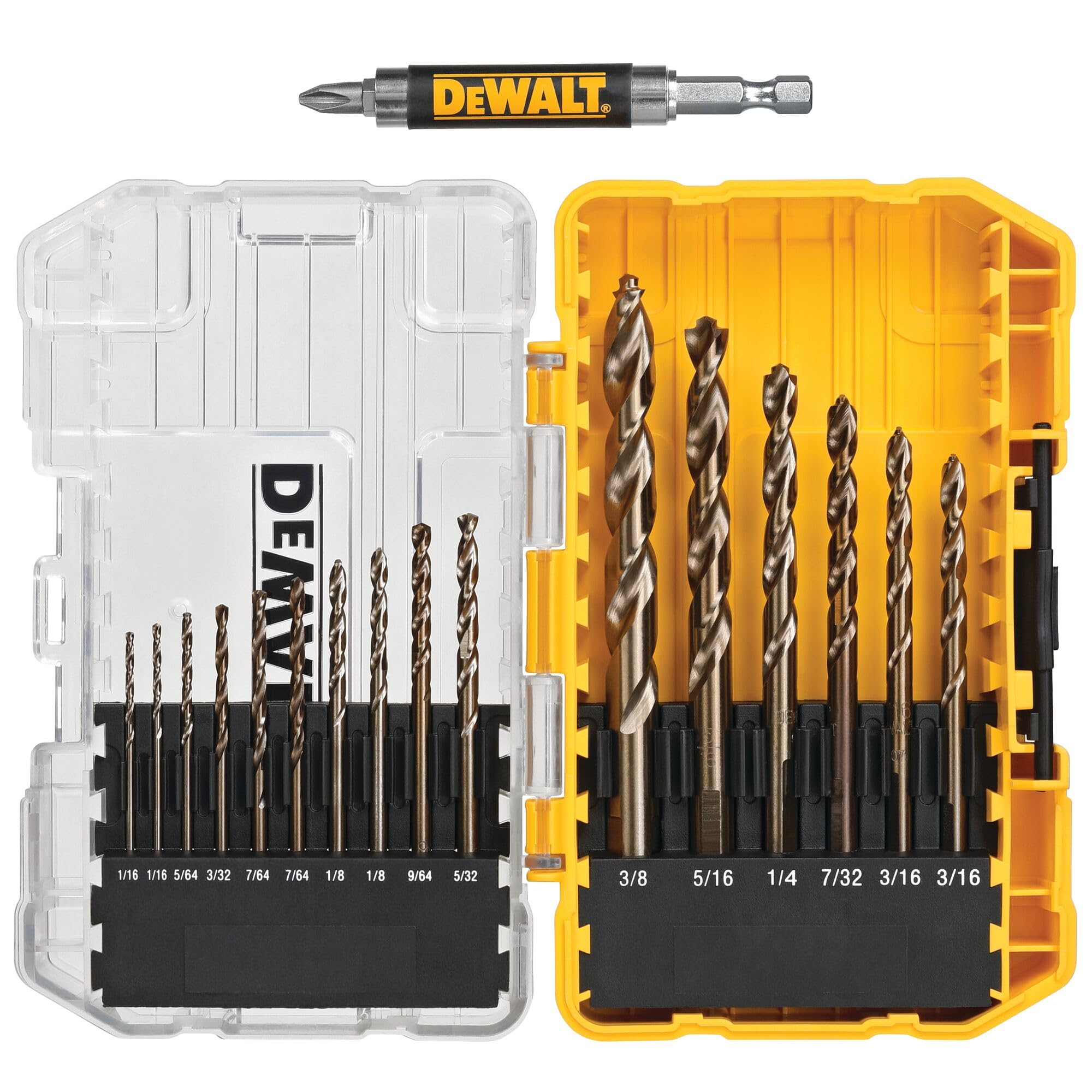 DEWALT 16pc Gold Ferrous brocas para metal con punta piloto para taladro
