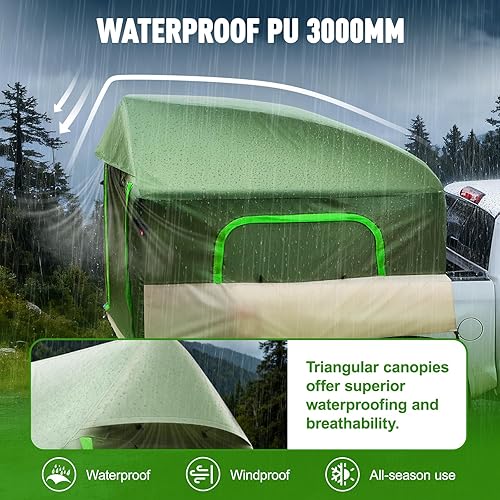 Miniatura 3 de Tienda de campaña de 5.5 pies - 8 pies, fácil de instalar, tienda de campaña inflable con bomba para acampar PU 118.110 in impermeable de doble uso