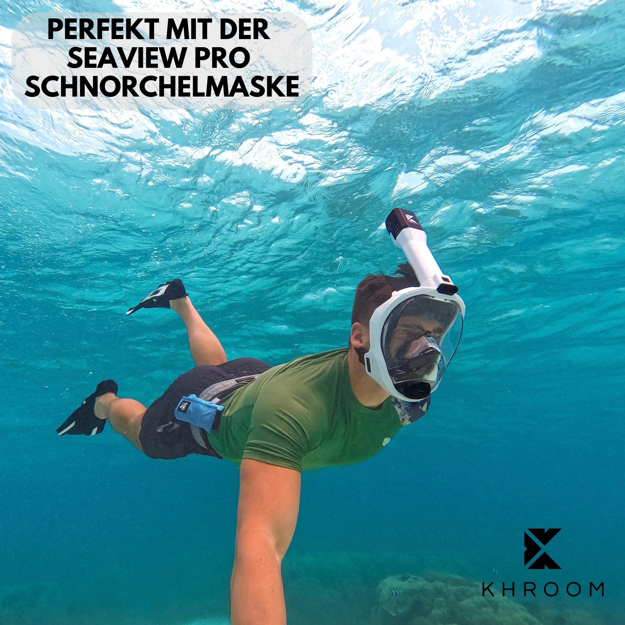 Khroom verstellbare Kurzflossen Erwachsene Gr. 36-47 || Zum Schnorcheln und Schwimmen - Made in Italy - Premium Taucherflossen mit Umhängetasche | Schwimmflossen