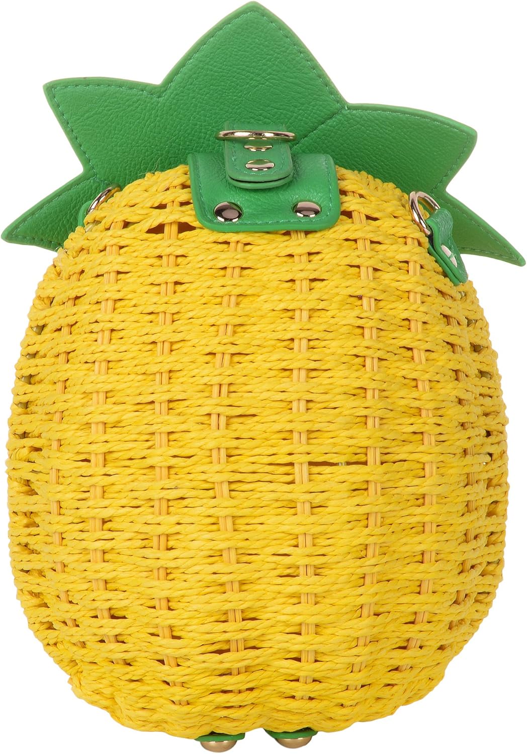 QZUnique Fruit Straw Shoulder Bag Handwoven Crossbody Bag Summer Beach Sea Handbag Purse Strawberry Pineapple Watermelon