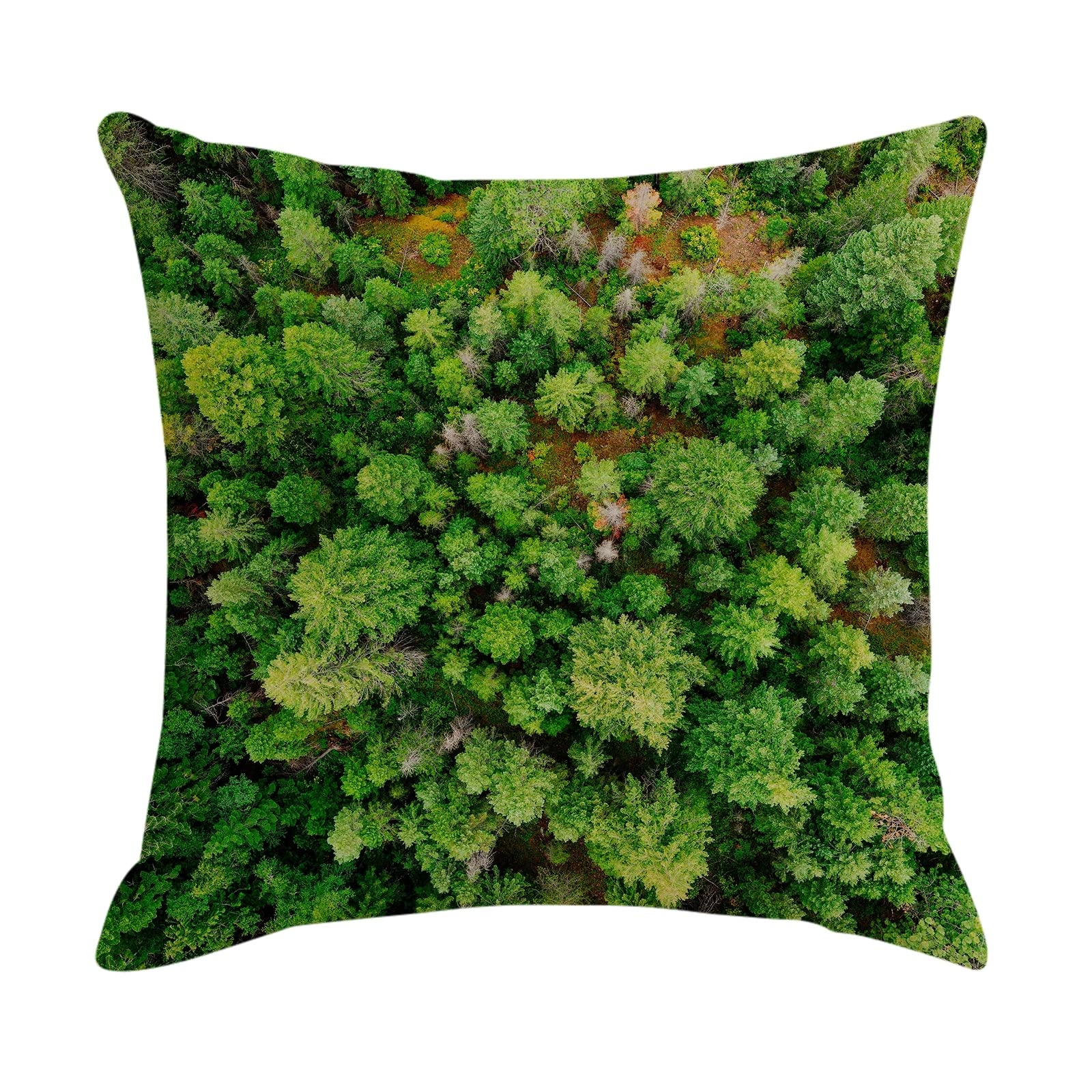 4 fundas de cojín pequeñas de 50 x 50 cm, fundas de almohada verdes de lino para sala de estar, sofá y dormitorio