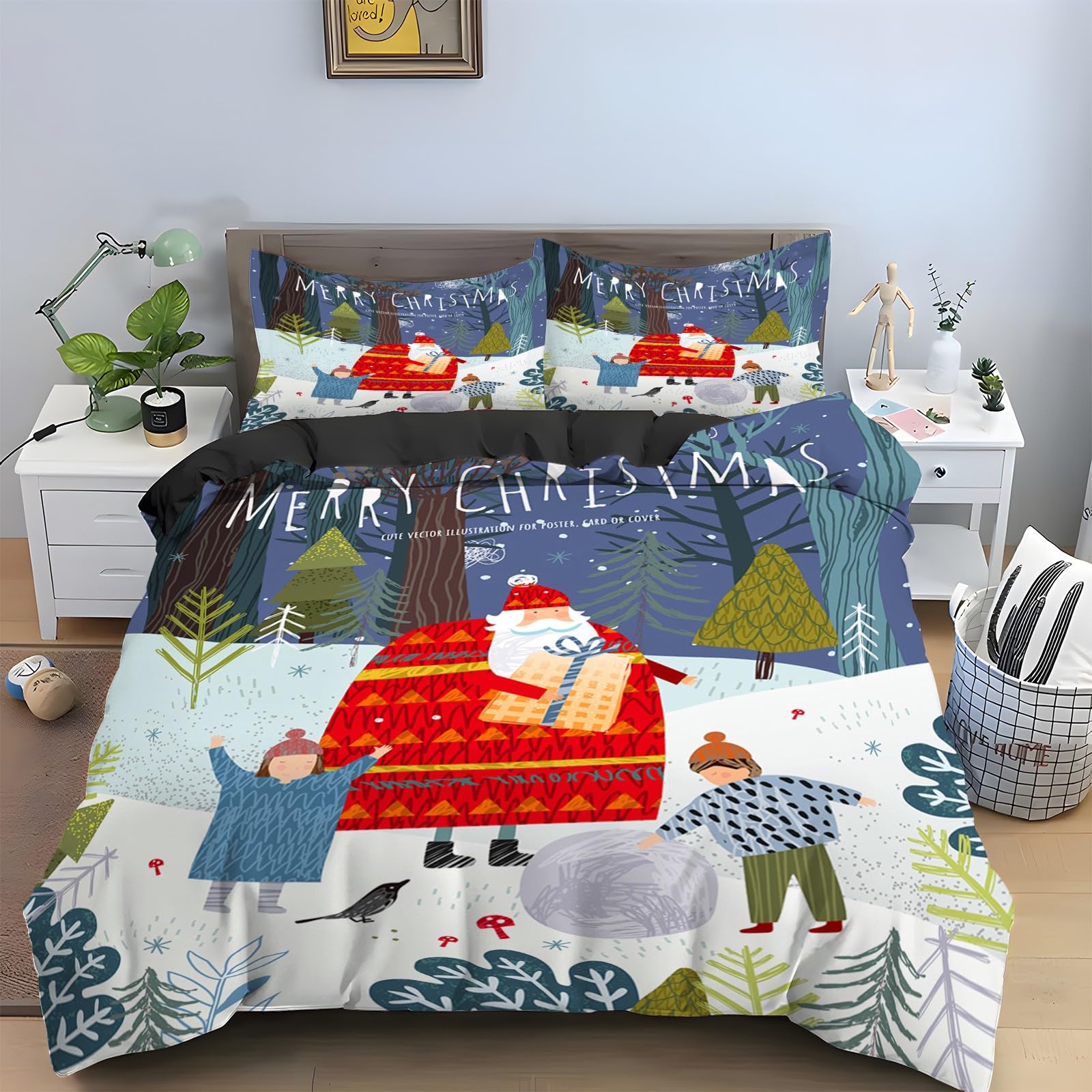 Housse de couette 240 x 260 cadeau de Noël idéal pour grand lit