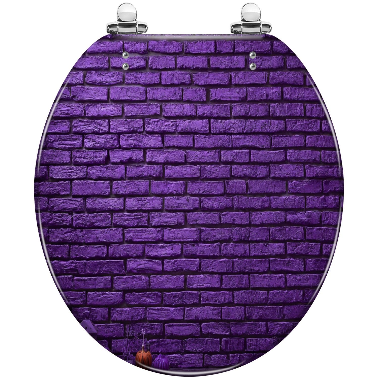 Tazyyzuu Multi9 Green Forest Fog Elongated Toilet Seat Resin Slow Close Lid Quick-Release Hinges Easy Clean(,16.5X14.5)