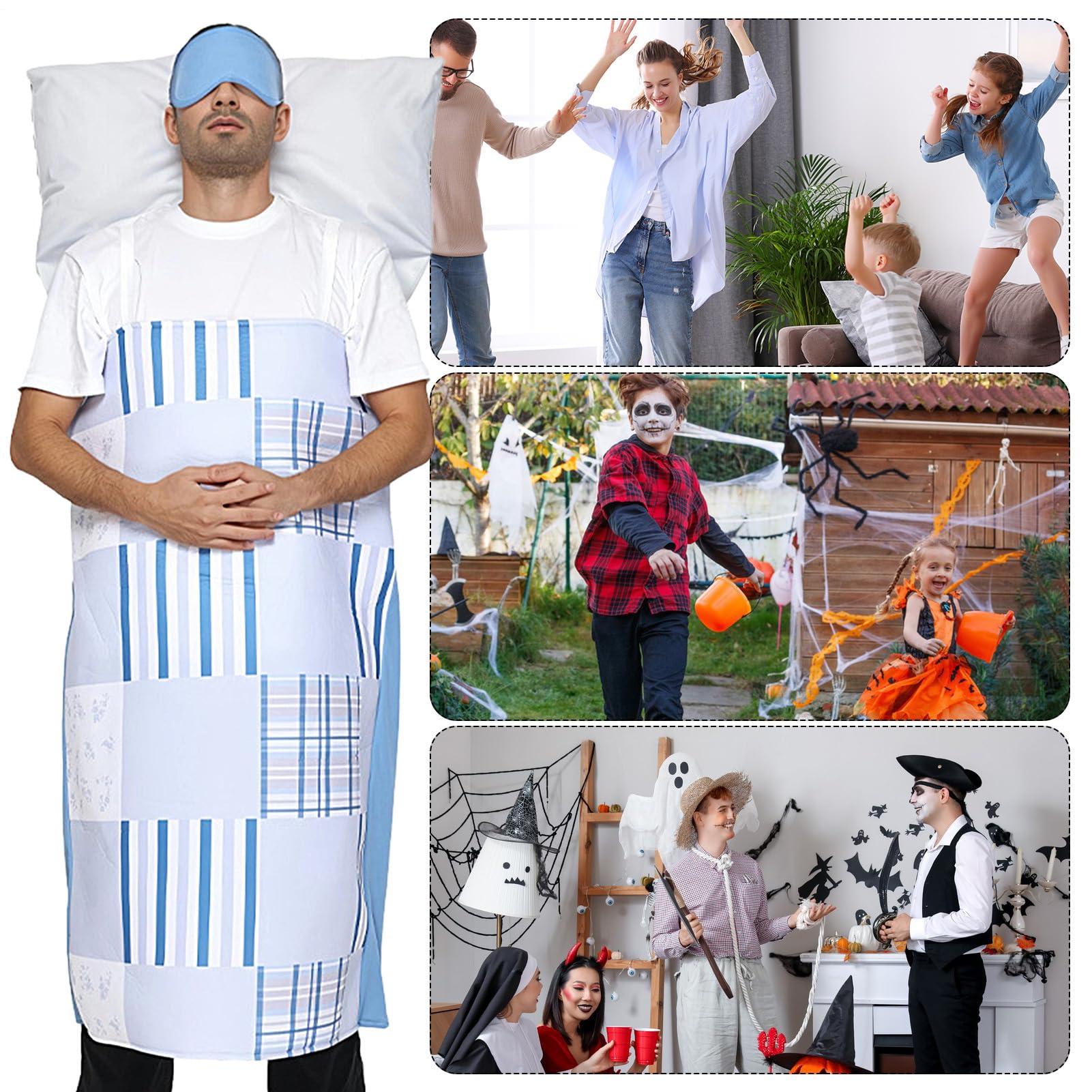 Kostiumy Halloween Dla Dorosłych Kostium Pacjenta Na Imprezę | Zabawne Przebranie Na Imprezy Domowe Spotkania Cosplay Scena Mężczyźni Kobiety