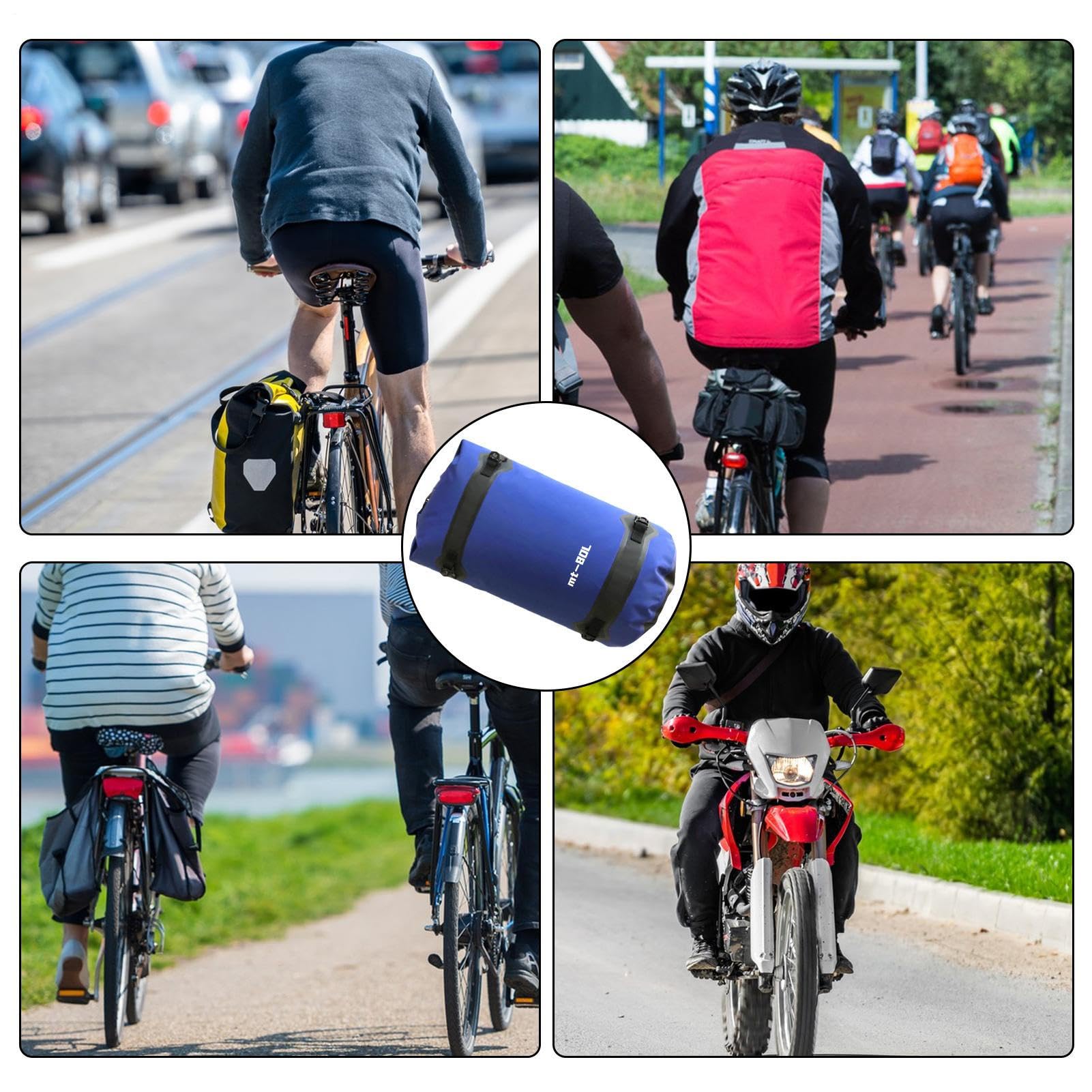 Sakwa Motocyklowa 40L Wodoszczelny Organizer na Narzędzia | Torba Do Przechowywania Dla Jednośladów Dla Motocykla, Roweru, Jazdy, Turystyki, Kasku, Akcesoriów I Narzędzi