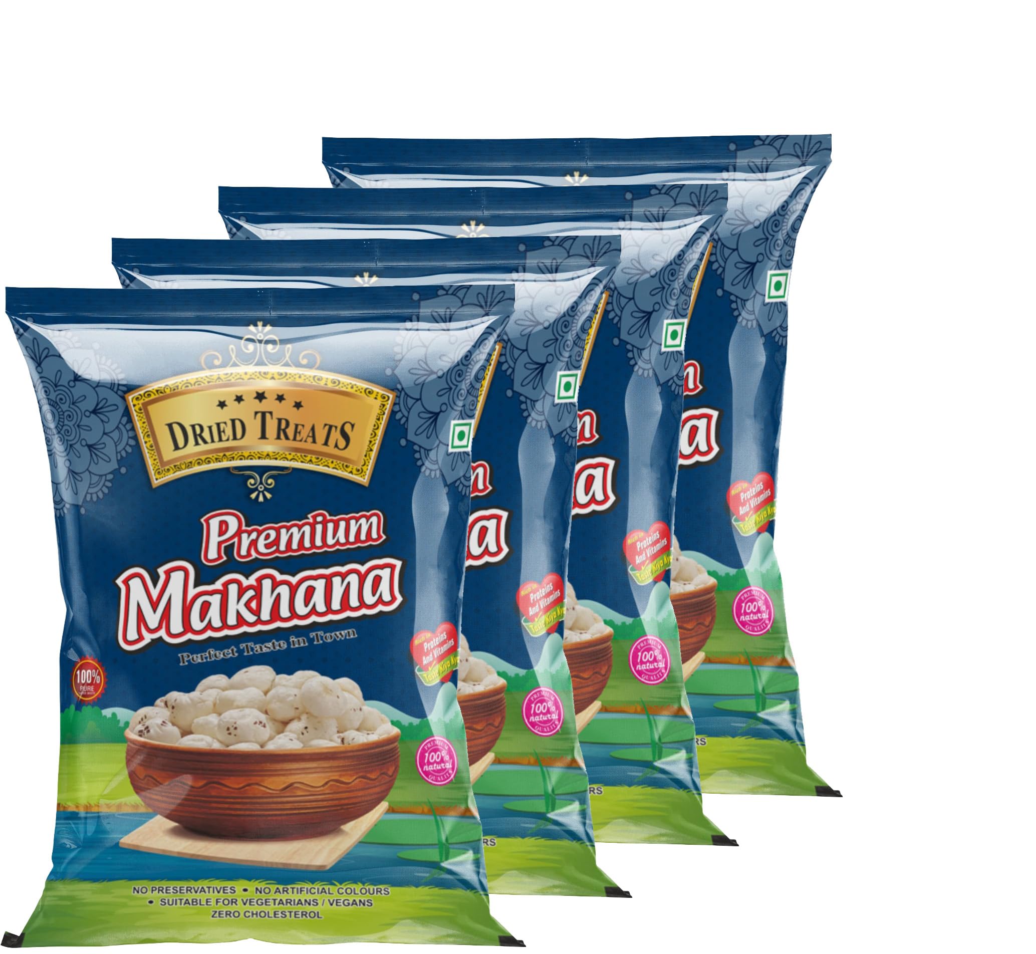 dried treats dried fruits nuts and seeds (makhana peri-peri, 800g (4x200g))