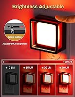 Vista 2 de DORESshop - Luz de noche roja [paquete de 2], luces nocturnas que se enchufan a la pared, luz nocturna con sensor de crepúsculo a amanecer, luz