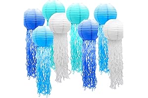 8pcs 10in Jelly Fish Paper Lanterns for Wedding Party Favors
