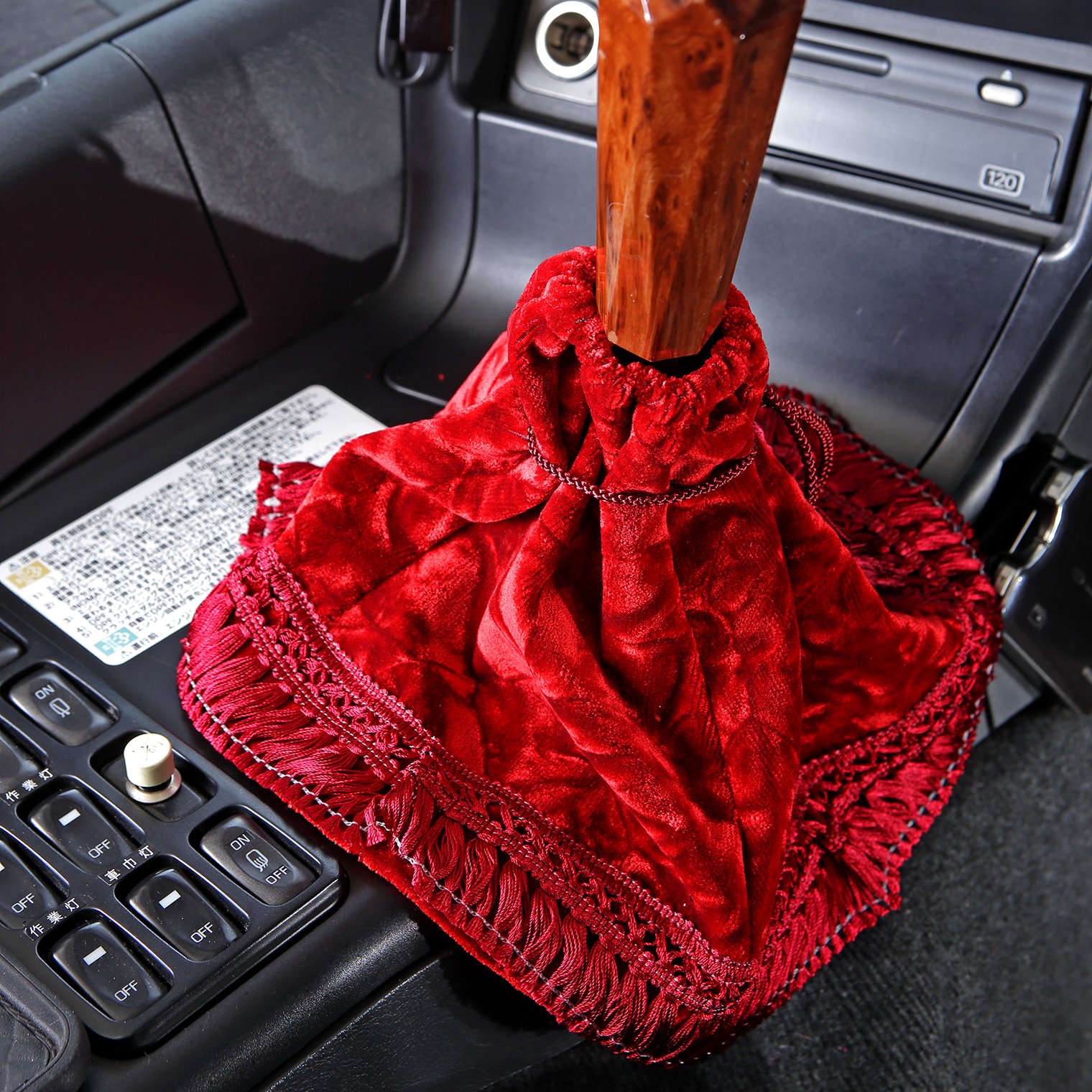 Miyabi MBC-CC-RE Shift Boot Cover, Chinchilla, Red, Frenche: Red