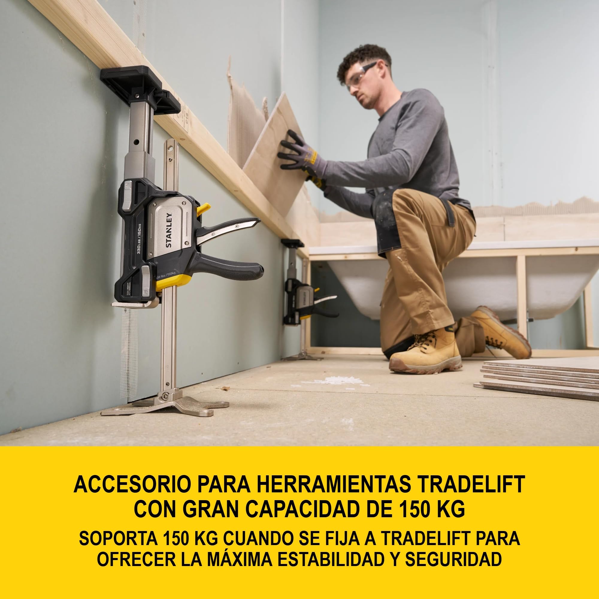 STANLEY TradeLift Plus FMHT83556-1 - Accesorio Multifuncional para Herramientas de elevación, nivelación, sujeción y extensión, Paquete Doble, FMHT83556-1