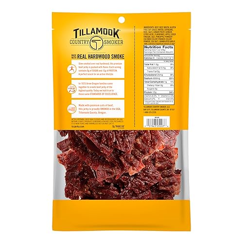 Vista 20 de Tillamook Country Smoker Zero Sugar Original Keto Friendly Beef Jerky, 6.5 onzas (paquete de 2)