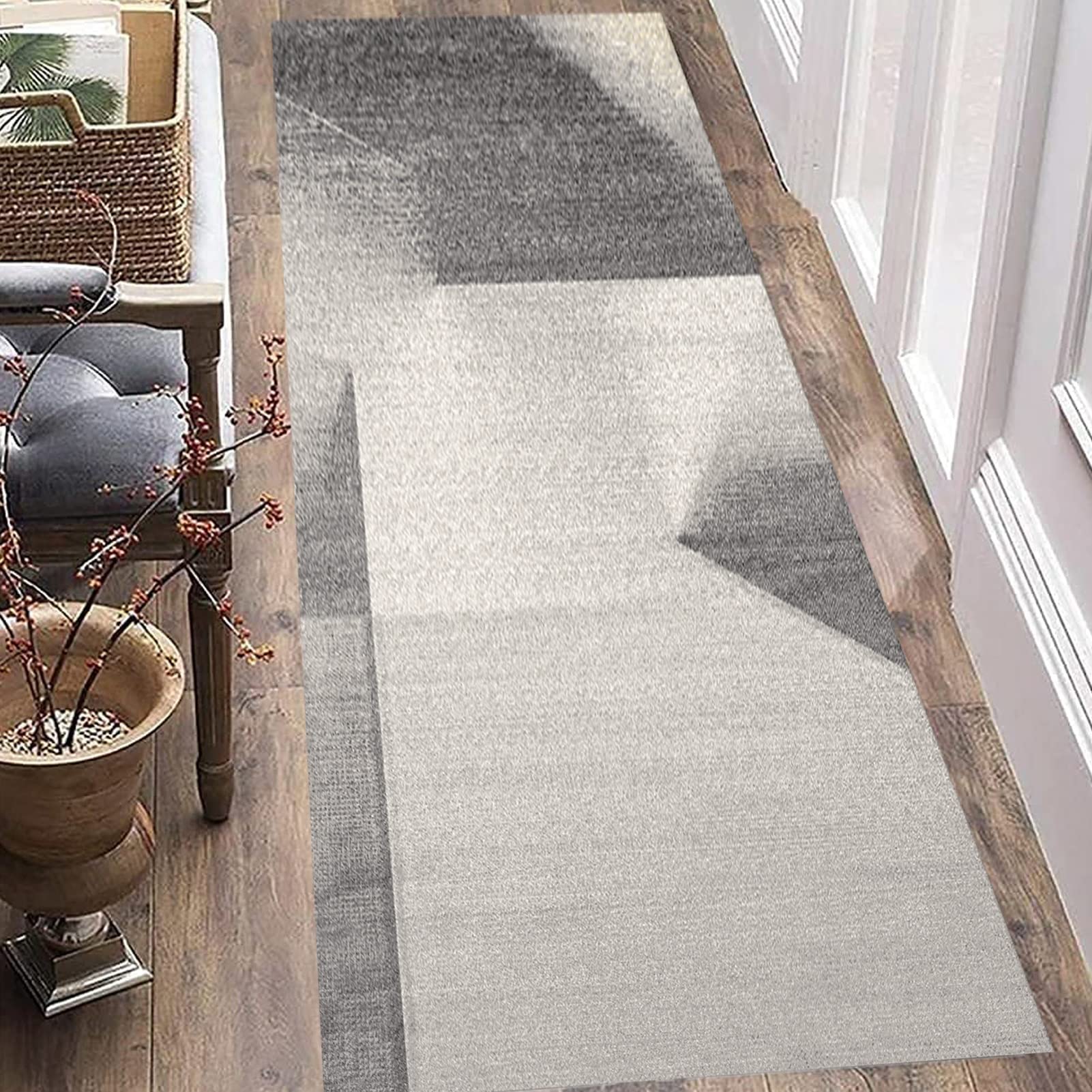 Tappeti moderni per corridoi lunghi e stretti Tappeti grigio Corridoio per ingresso Corridoio Cucina dell'hotel Larghezza 60 cm 70 cm 80 cm Lunghezza personalizzabile Tappetino antiscivolo lavabile(60