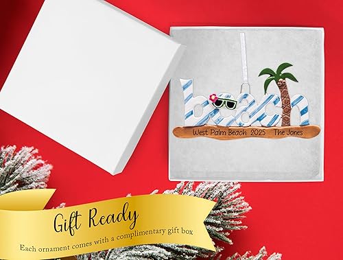 Miniatura 9 de Adorno de Navidad personalizado para tabla de surf 2023, personalización gratuita  Tabla de surf de ola, elegante tabla de surf en el océano para