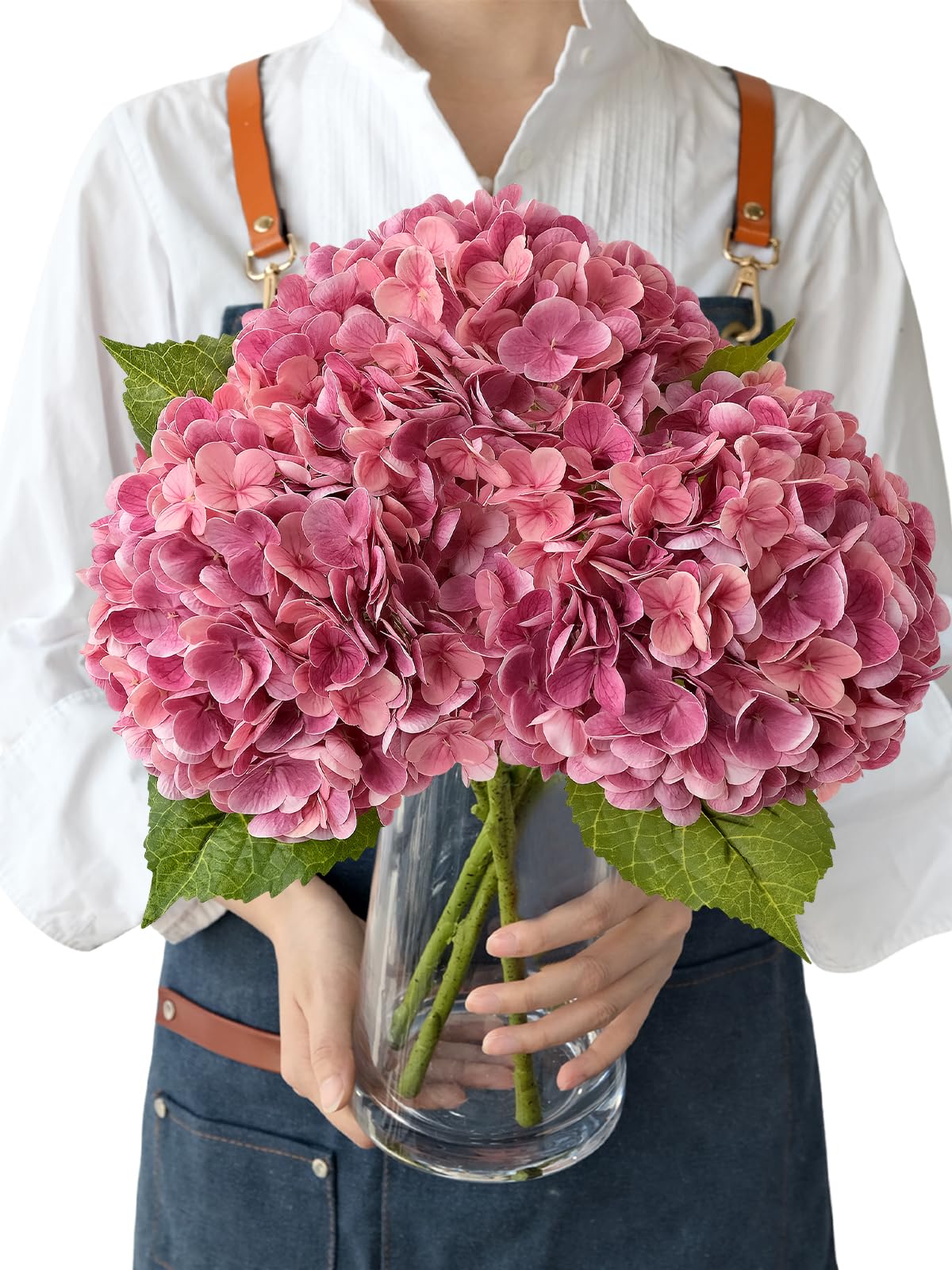 JINWOE Real Tactile Artificial Hydrangea Flowers — image 1