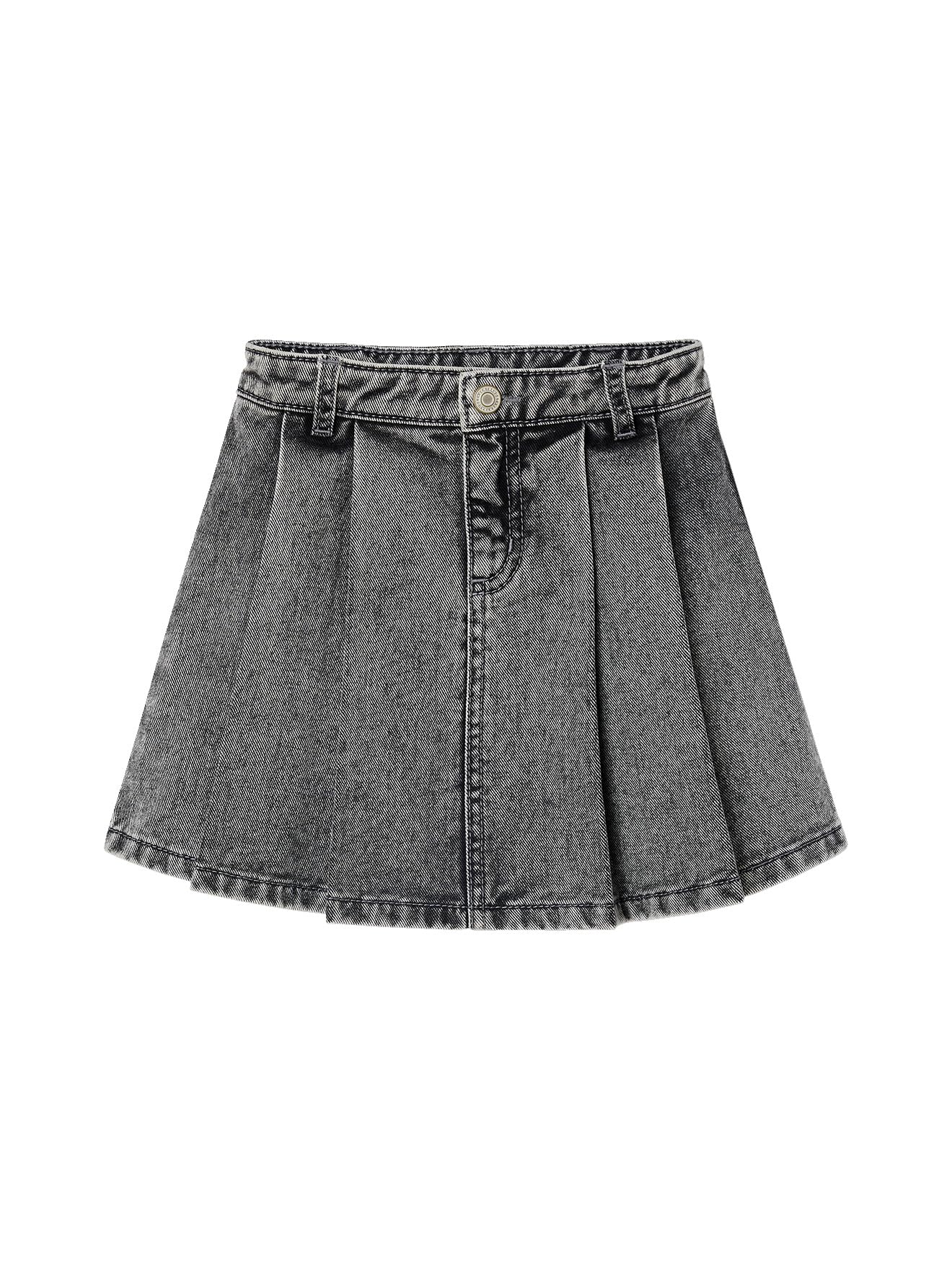 VERTBAUDET Jupe Fille en Jean plissée Denim Gris 8A
