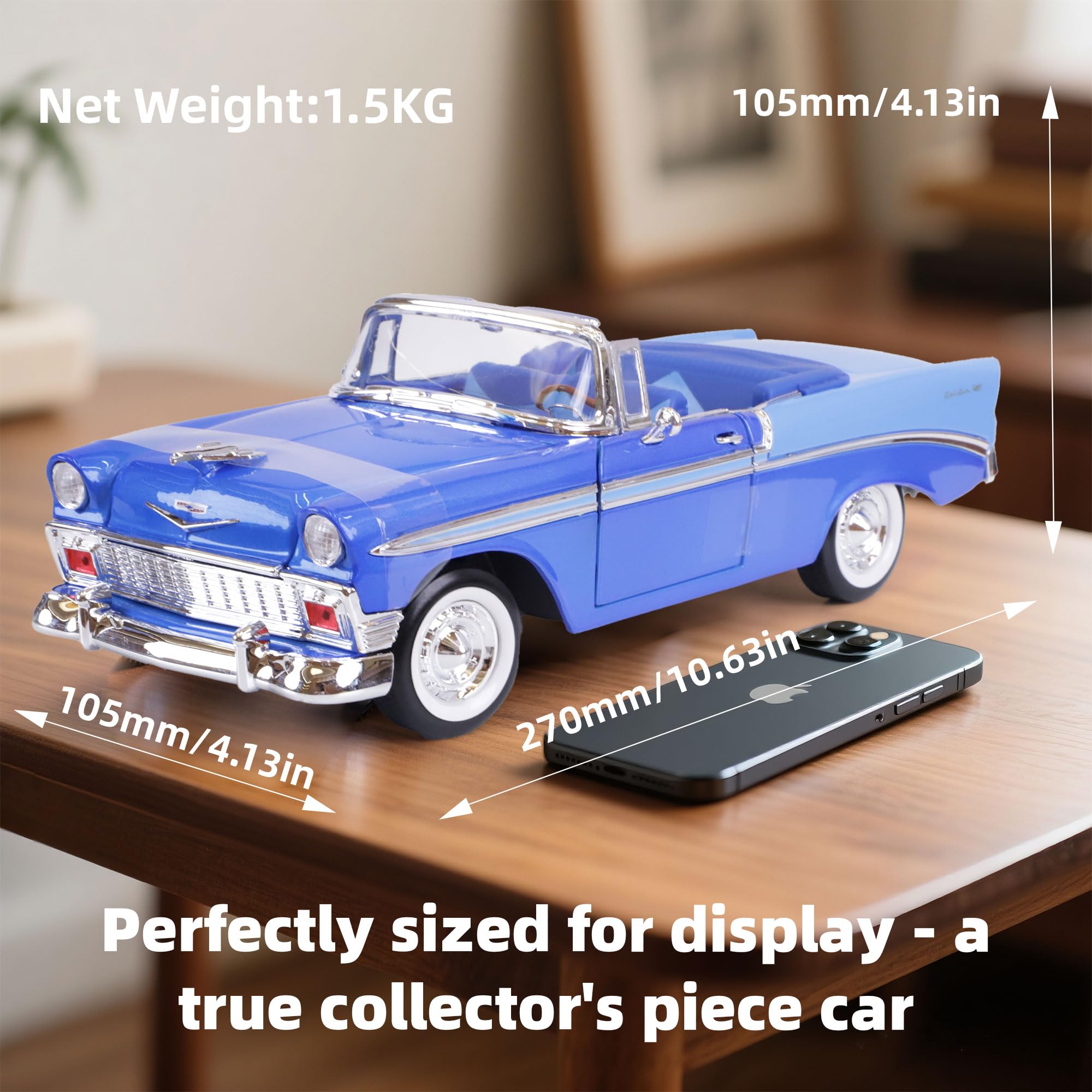 LUCKY DIE CAST 1956 Chevrolet Bel Air 1/18 Scale Die-Cast Metal