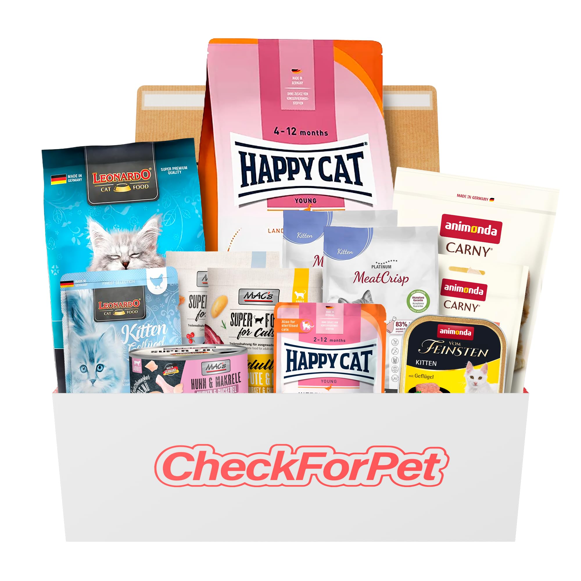 CheckForPet Best Rated Probierpaket Katzenfutter für alle Lebensphasen