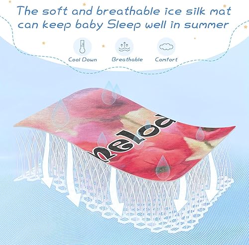 Miniatura 7 de Protector de colchón personalizado de acuarela roja con flores de amapola para niños y niñas, tapete de seda de hielo para cama, colchoneta de