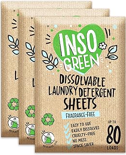 Laundry Detergent Sheets (3 Pack, 240 Loads) - Eco Laundry Sheets Detergent - Zero Plastic Washing Detergent Sheets - Fragrance-Free Laundry Sheets & Travel Laundry Detergent (120 Full Sheets)