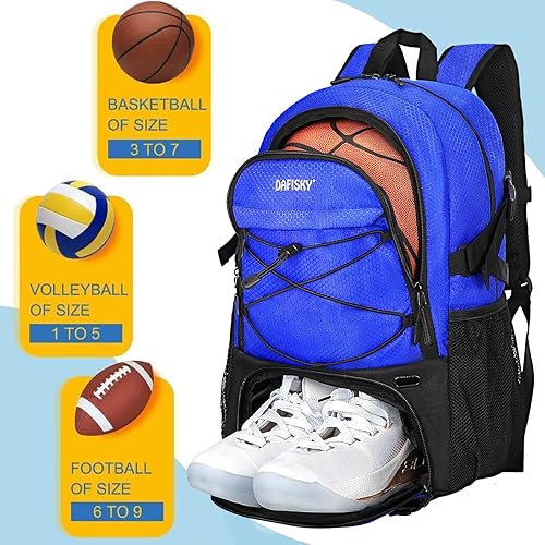 Miniatura 3 de Mochila de baloncesto con compartimento para pelotas  Bolsa de baloncesto grande con compartimento para zapatos, bolsa de equipo deportivo para