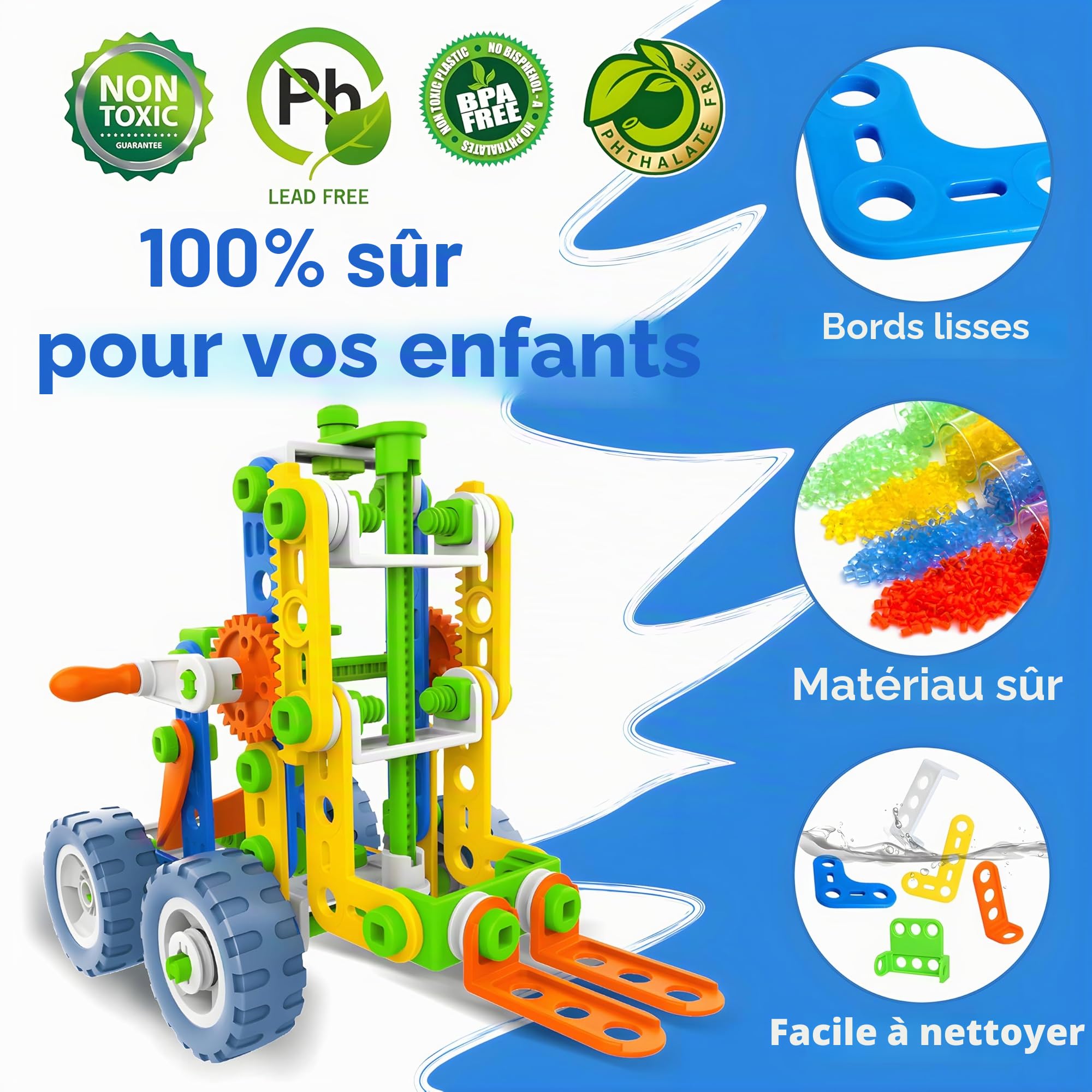 MOONTOY 12-en-1 Jeu de Construction Blocs de Construction 152 pièces, Jeux de Construction Enfant Cadeau 4 5 6 7 8 9 10 11 12 Ans, Jouet de Bloc de Construction 3-12 Ans Jouet Enfant Jouets Créatif