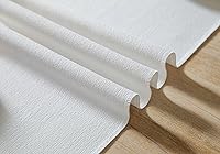 Vista 68 de ZeeMart Light Grey Table Runners 108 Inches Long, Burlap Linen Style Rustic Farmhouse Table Runner, Long Boho Dining Table Runner, 13x108 Inches