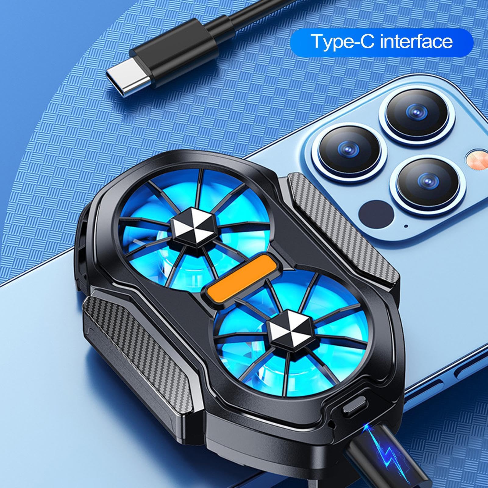 Refroidisseur de Téléphone Portable - Support De Refroidissement Mobile À Fixation Par Pince Avec Double Ventilation | Outil Dissipation Thermique Smartphone Pour Jeux Vidéo, Films Et