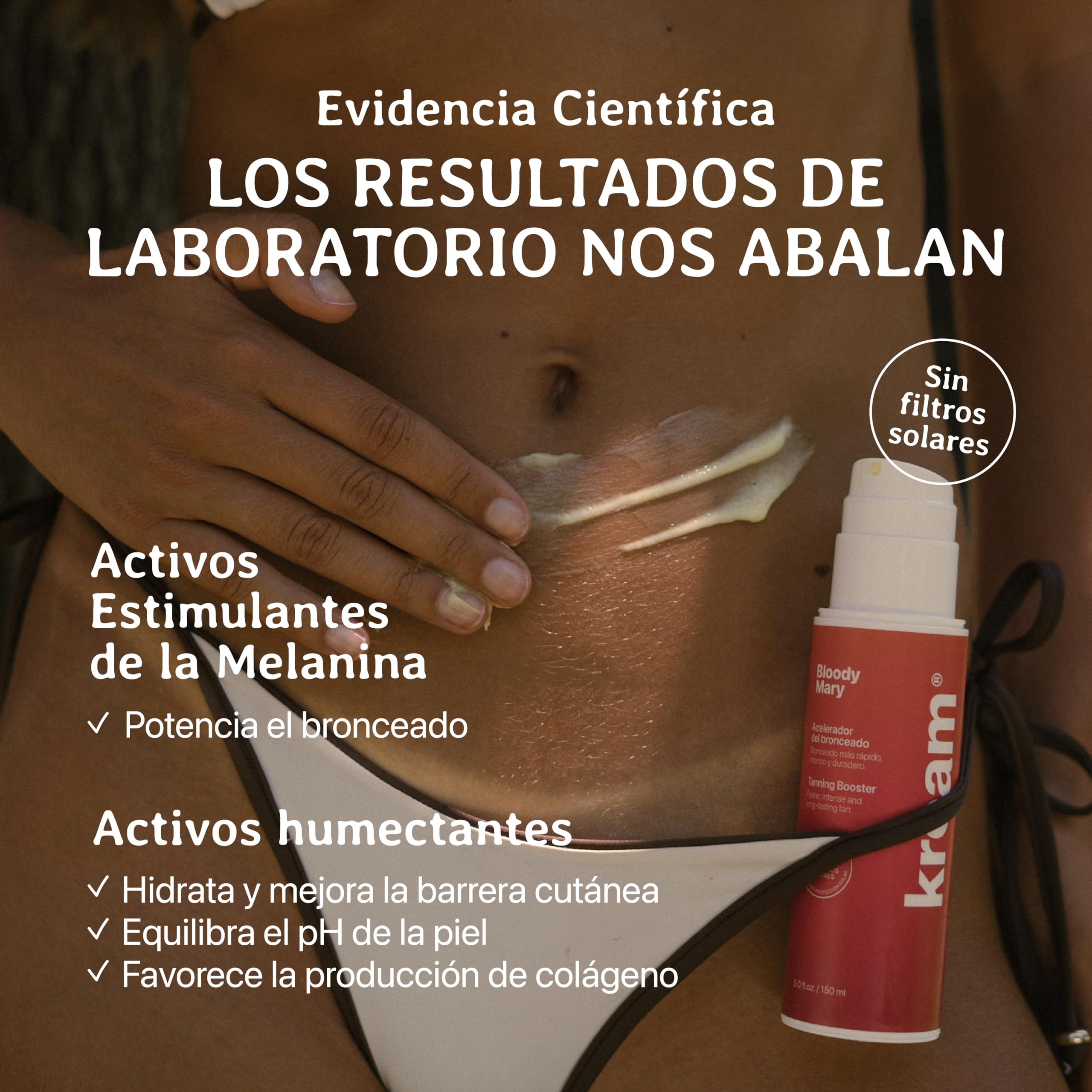 KREAM Crema Aceleradora del Bronceado - Hidratación Profunda e Intensificador Bronceado Corporal, 150 ml
