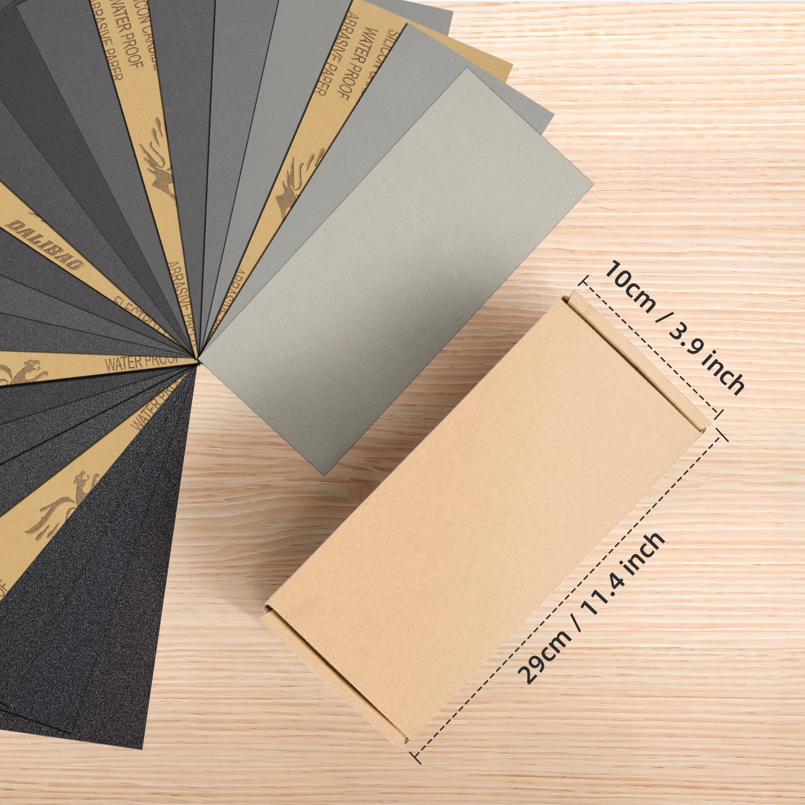 Eidoct 80Pcs Sandpaper Set With Handle Sanding Tools 9 X 3cm Wet And