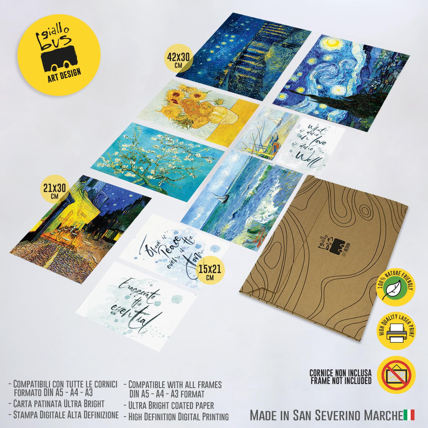 Quadro Com Moldura E Vidro - Geométrico #13 - A3-42x30cm | Elo7