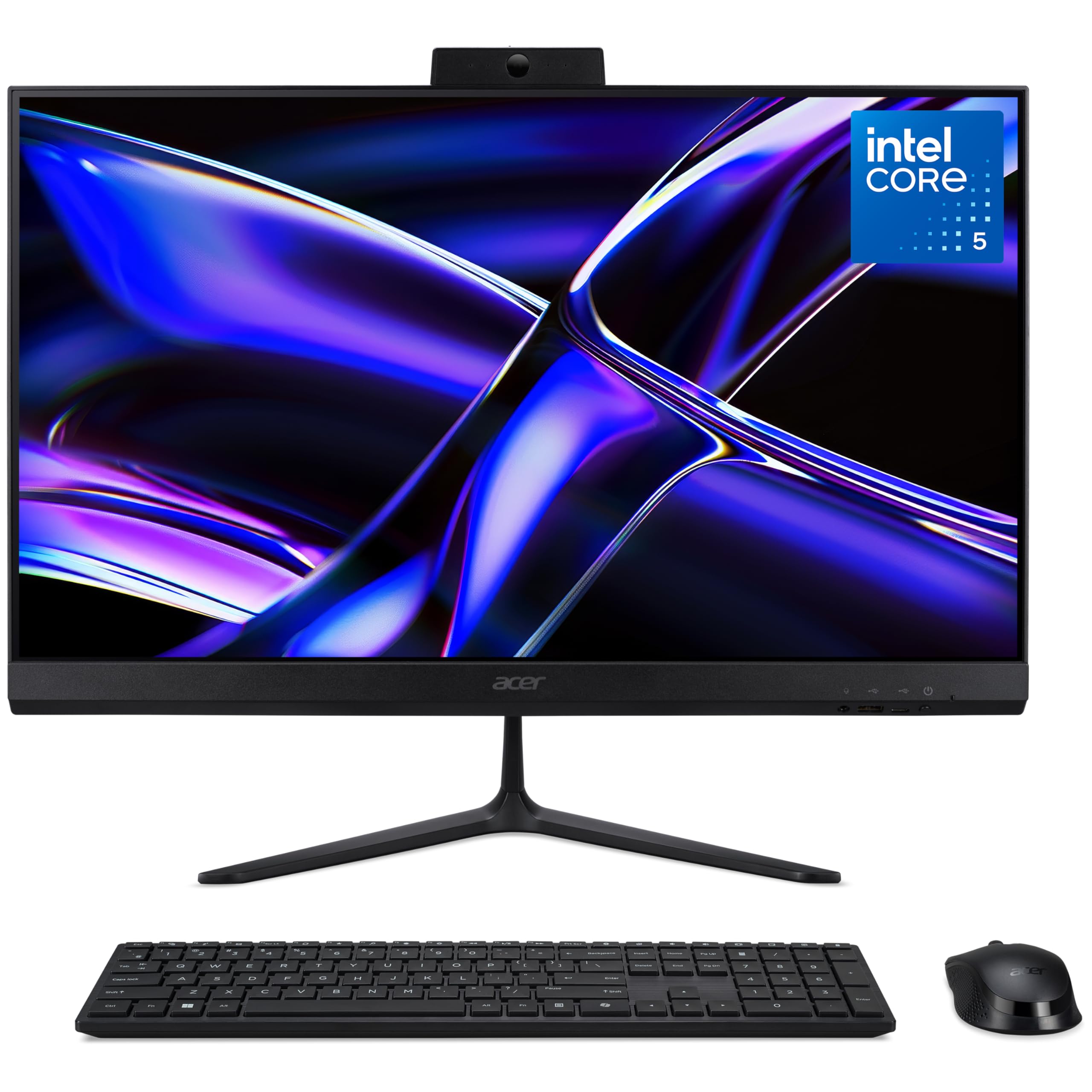 acer Aspire C24-2Y All-in-One Desktop PC - Intel Core 5-120U, 16GB, 1TB SSD, Integrated Intel Graphics, 23.8" Full HD Display, Windows 11, Black