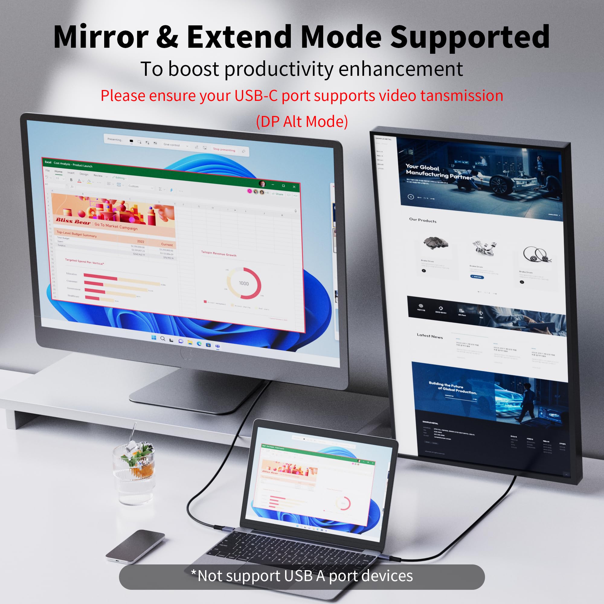 LKNNER Kabel USB C do DisplayPort 1.4, 8K przy 60 Hz, 2 m, 4K przy 240 Hz, jednokierunkowy Thunderbolt 5/4/3 do DisplayPort 32,4 Gb/s, kompatybilny z iPhone 16, iPad, Mac mini, Galaxy