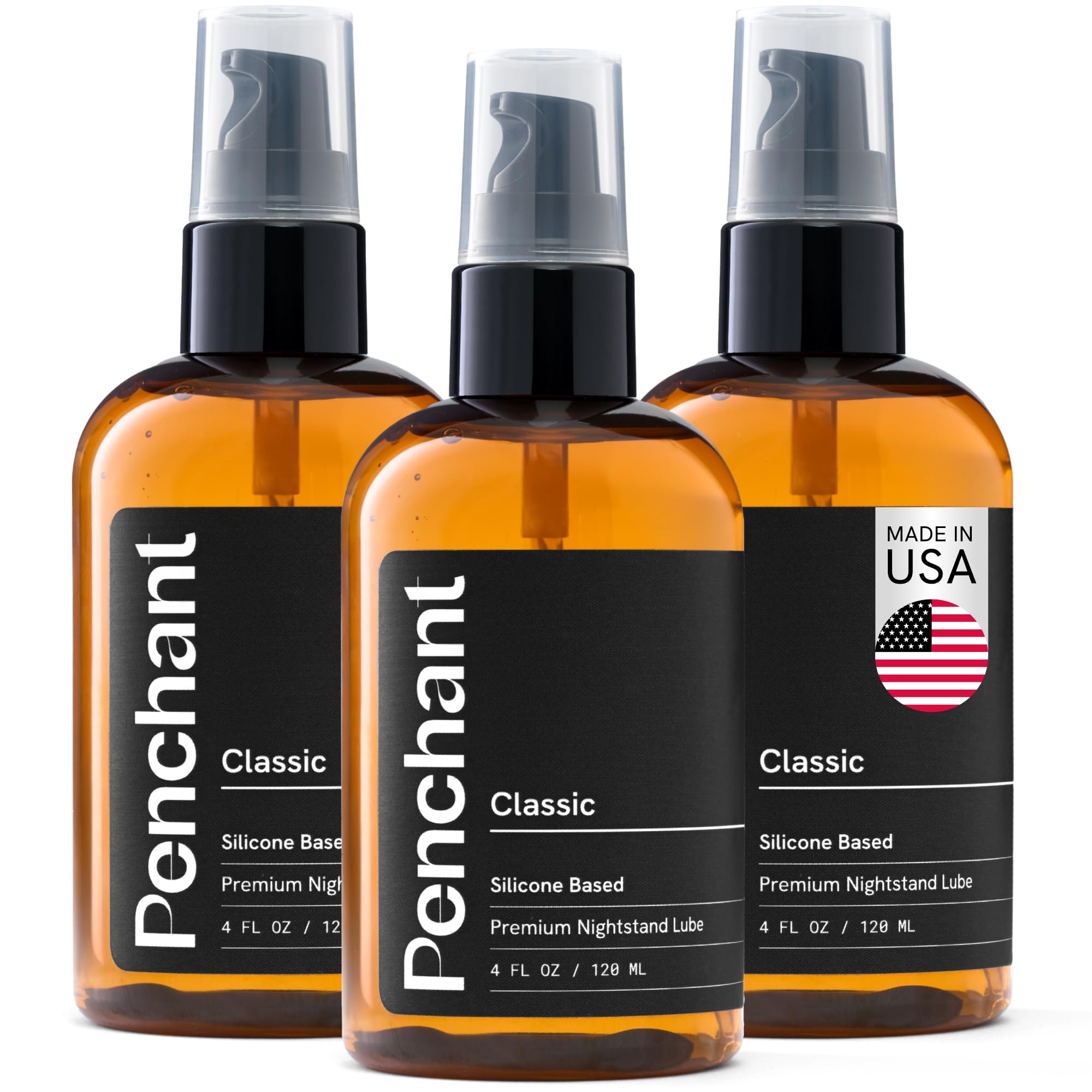 Penchant Classic Silicone Lube – Long Lasting Waterproof Personal Lubricant for Couples - Latex-Safe Unscented Sex Lube for Lubrication - Updated Pump Bottle - Made in USA (12 fl oz)
