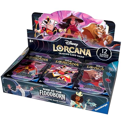 Ravensburger Disney Lorcana TCG: Rise of The Floodborn Booster Pack Display | 24 Packs with 12 Trading Cards Each | Ideal for Collectors & Disney Fans | Suitable for Ages 8+