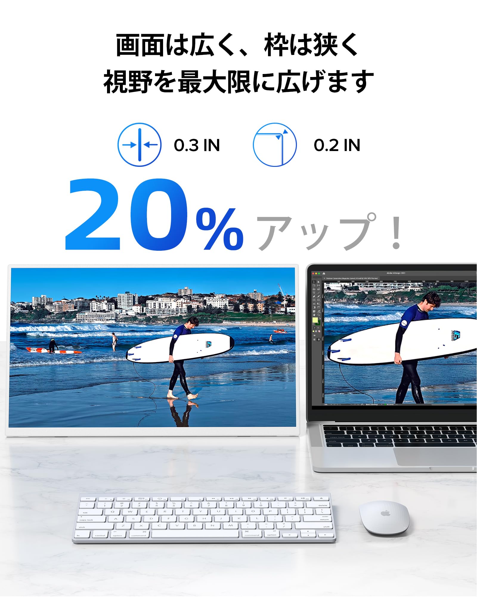 Amazon.co.jp: モバイルモニター 白 15.6インチ Newsoul モバイル