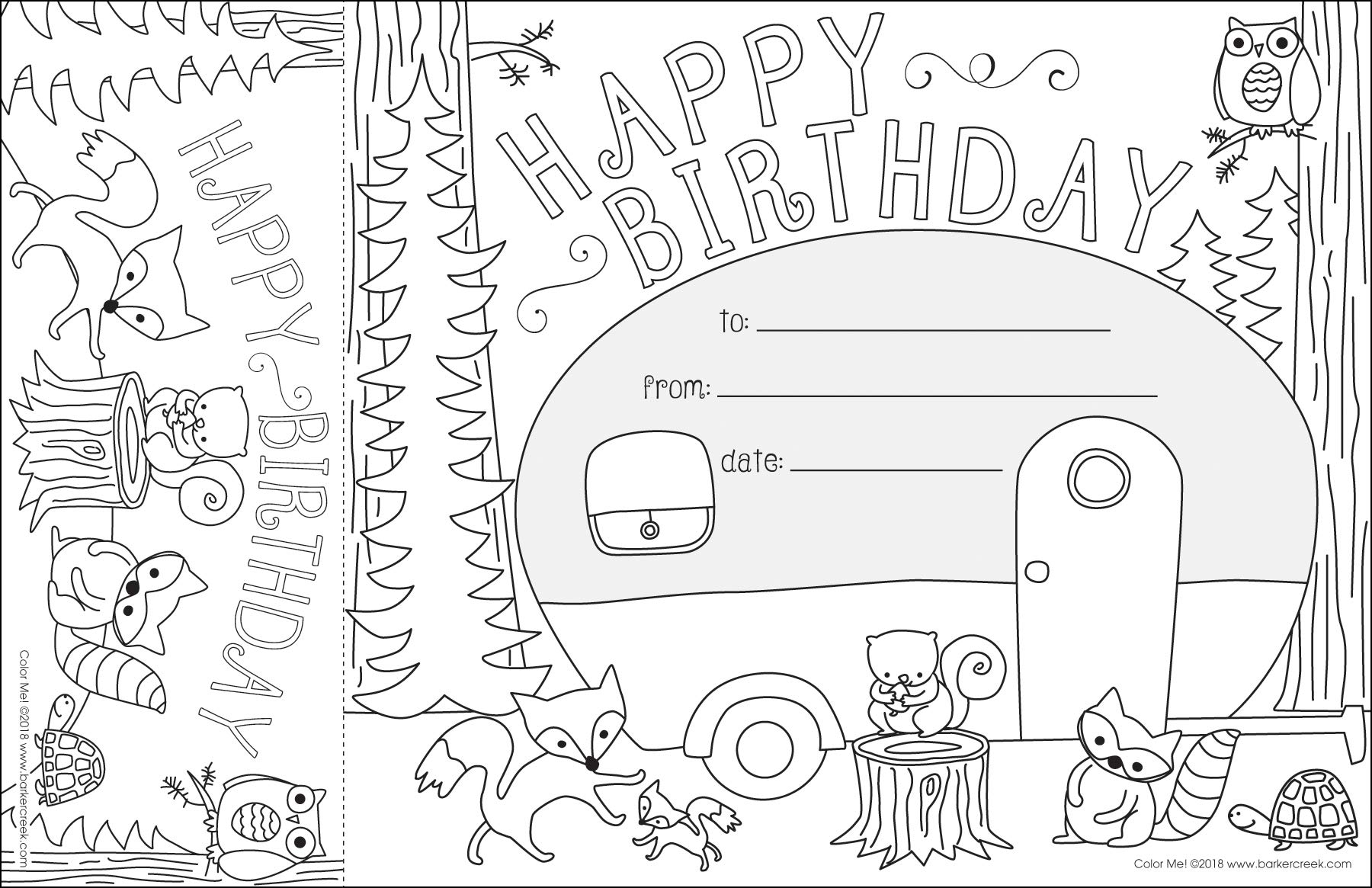 Nuovo. Color Me. Happy Birthday Awards & segnalibro set