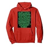 Green Binary Code Pattern Design Tech Pullover Hoodie