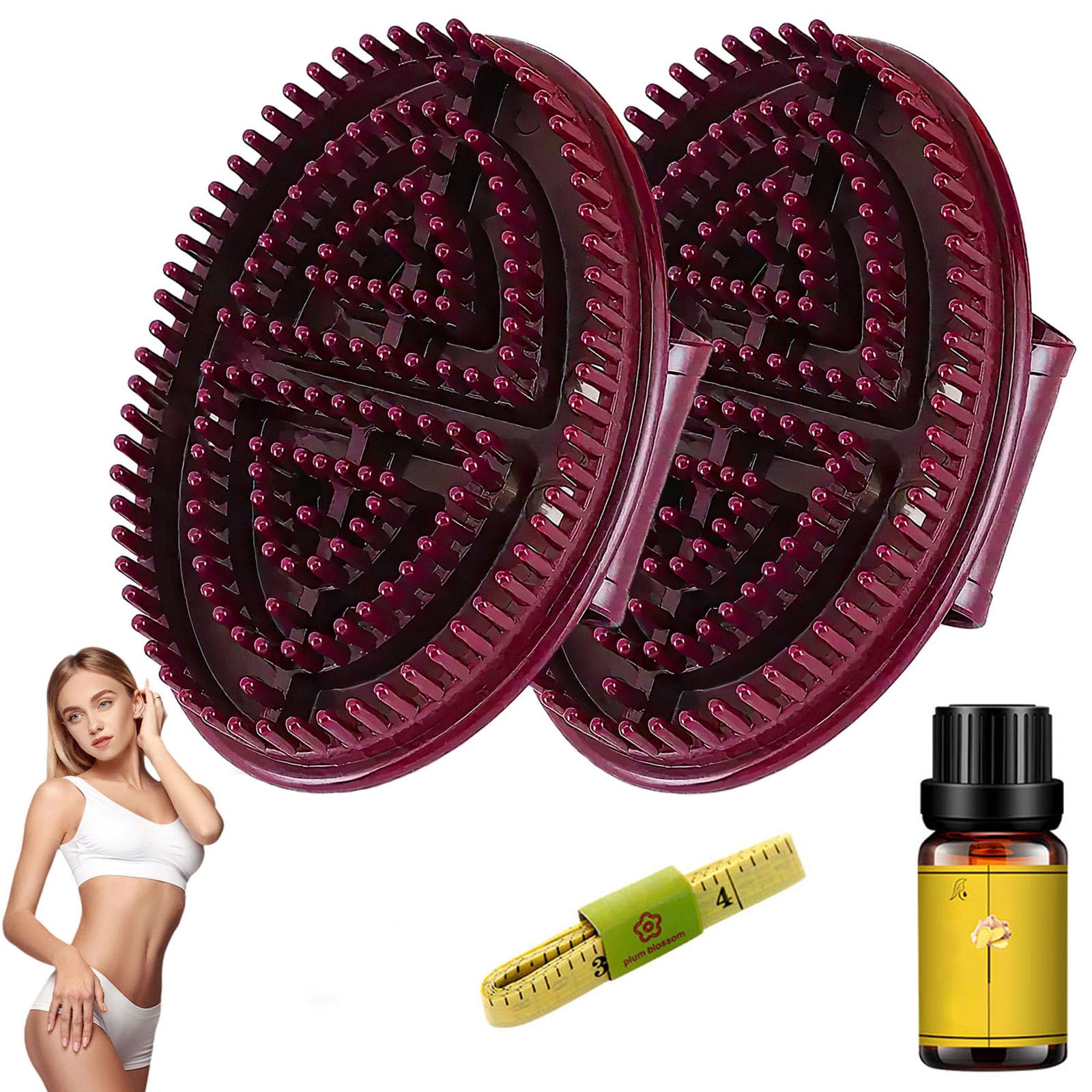 2Pcs Meridian Brush Massage, Beauty Salon Professional Custom Meridian Brush, Acupressure Meridian, Scalp Massage, Full Body Relaxation Comb