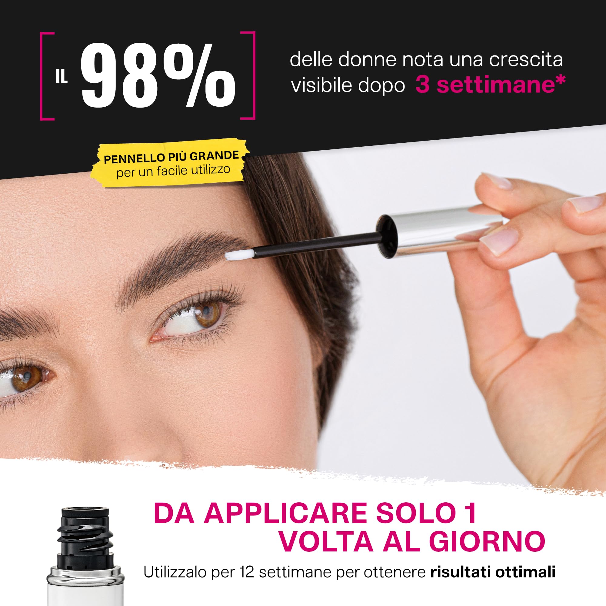 Siero per sopracciglia BROWCOCA!NE® per una crescita rapida e sopracciglia piene | Booster per sopracciglia vegano di Svenja Walberg