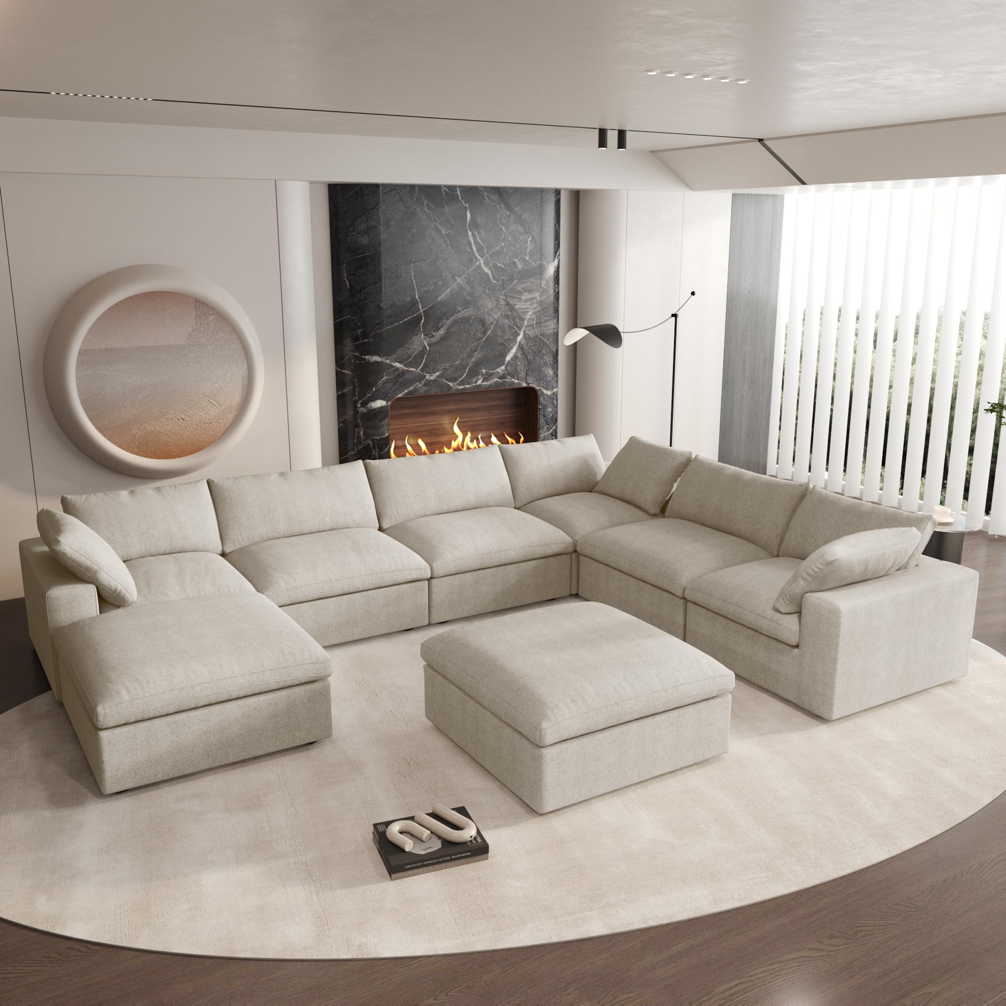 CLOUD SOFA オットマン ベージュ Amazon.com: Cloud Modular Sectional Sofa,89