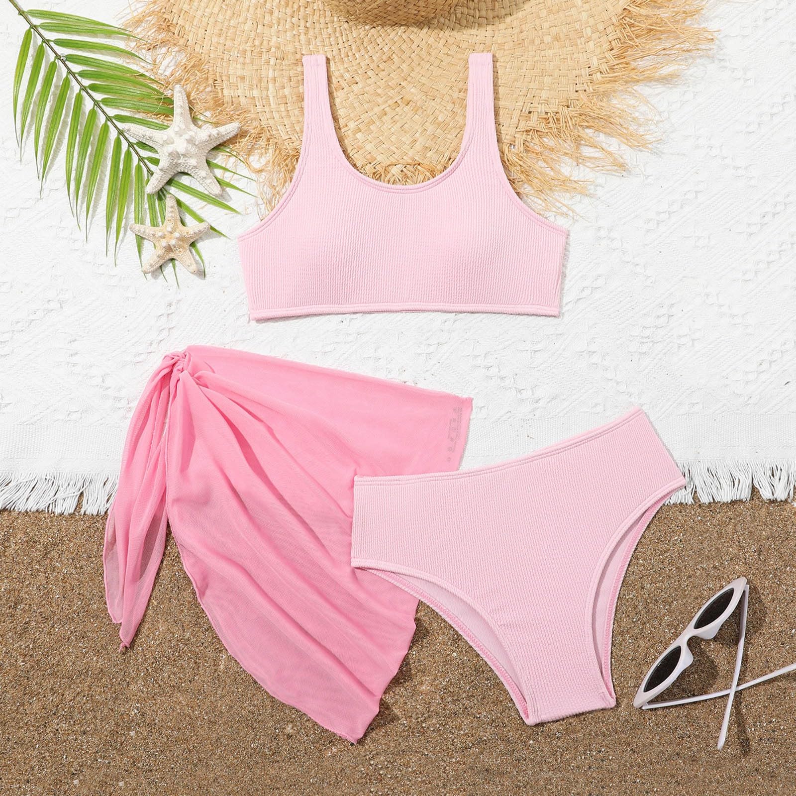 Enfants Filles Maillot De Bain 3 Pièces Bikini Tankini,Protection UV Haut & Shorts Enfant Fille UPF Adolescente Natation Piscine Sport Plage Bebe 1 an Sirene,