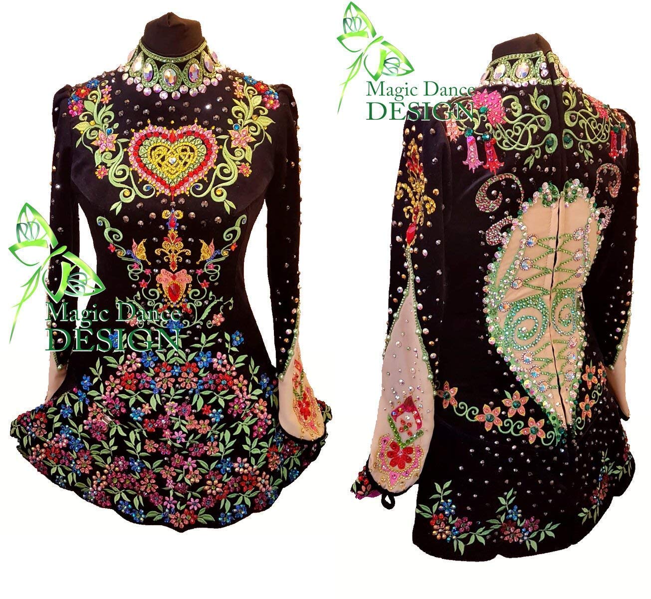 Irish Dance Dress With Swarovski Crystals