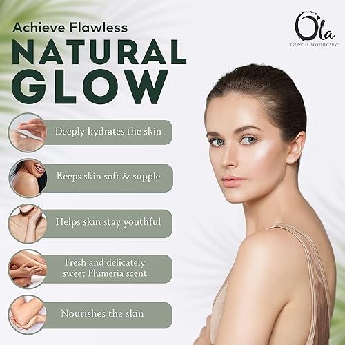 Miniatura 4 de Plumeria Body Butter - Hidratante con aceite de coco puro y extractos de plantas hawaianas, ideal para piel seca, 5.6 onzas