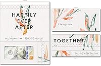 Vista 115 de Tarjeta de boda, con dos aperturas de tira para desgarrar, con ventana de plástico transparente que deja ver dinero, cheques o tarjetas de regalo