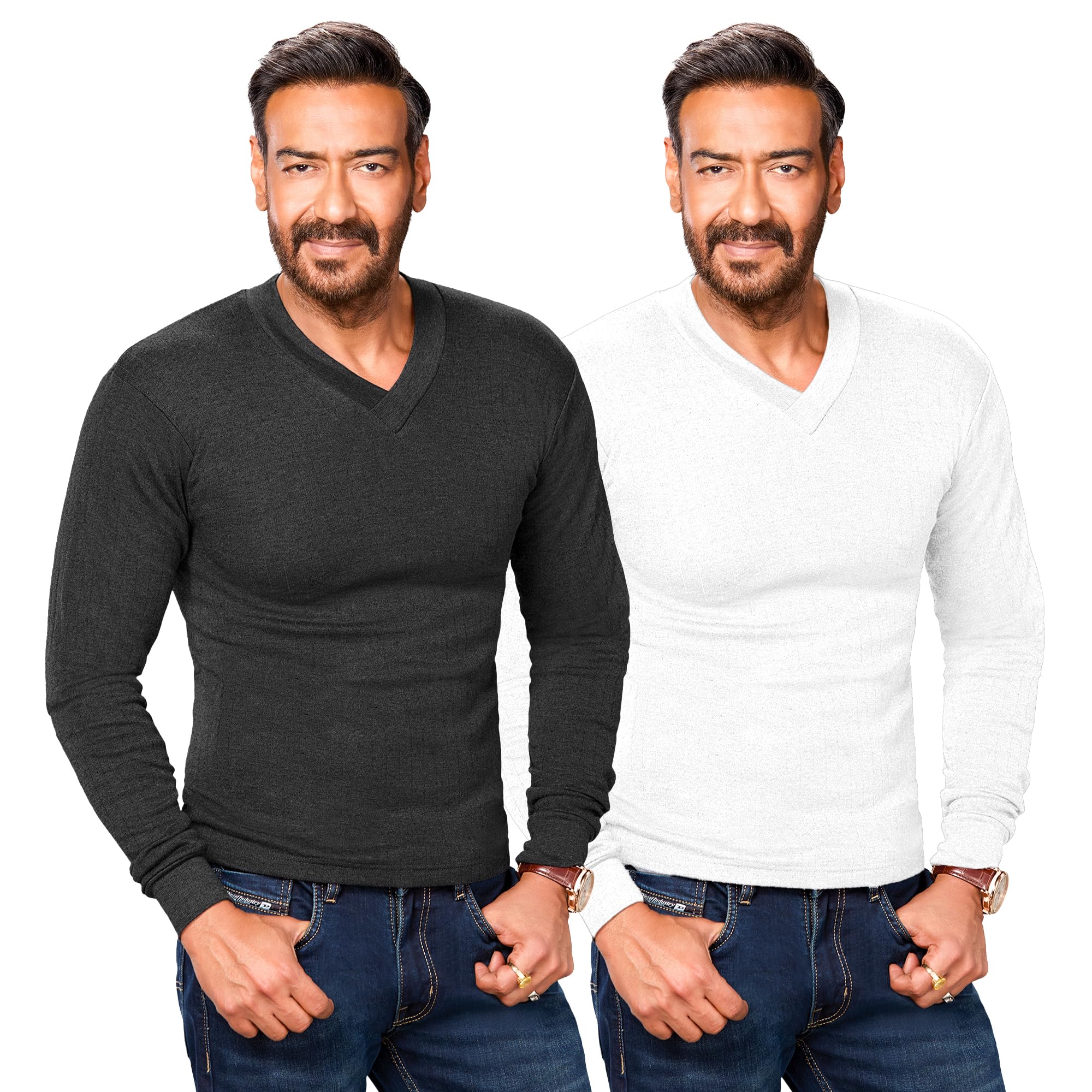 amul comfy Men's Parka V-Neck Full Sleeve Top|Super Combed Cotton Rich Regular Fit Body Warmer Thermal Top | Soft, Breathable & Naturally Insulated Winter Thermal Undershirt Top-picture-30