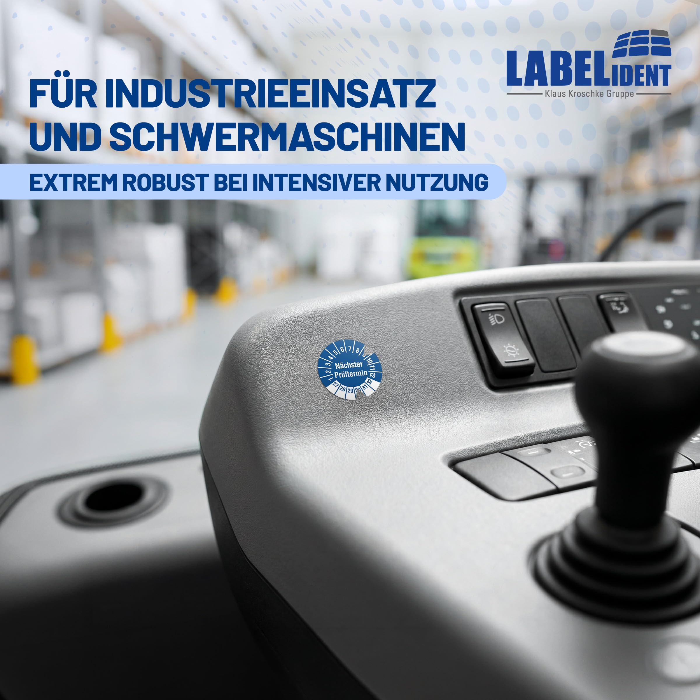 Labelident Prüfplaketten Nächster Prüftermin - Ø 30 mm - 1.000 auf Rolle, 2027-2032, selbstklebend