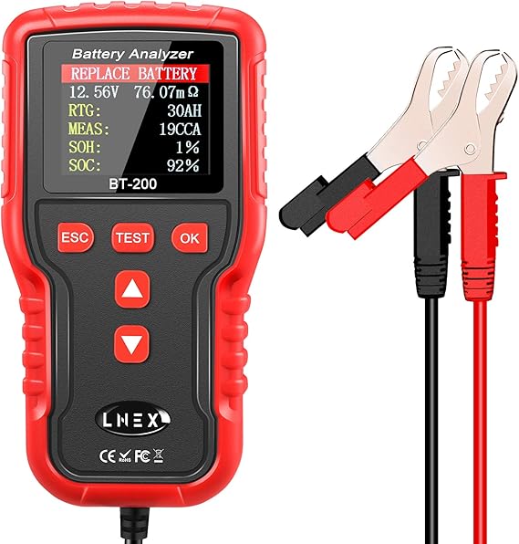 Car Battery Tester, LNEX 12V 24Volt Automotive Battery Tester, 2.4