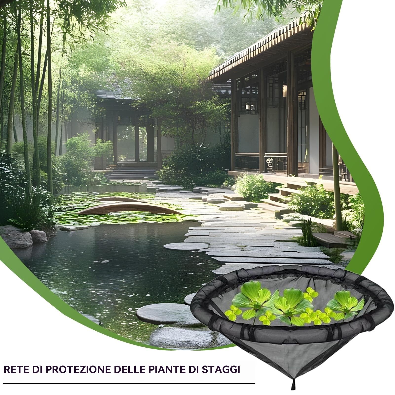 Barrera flotante para plantas, isla flotante de jardín | Contenedor con red de malla densa cm para decoración de estanques y exteriores